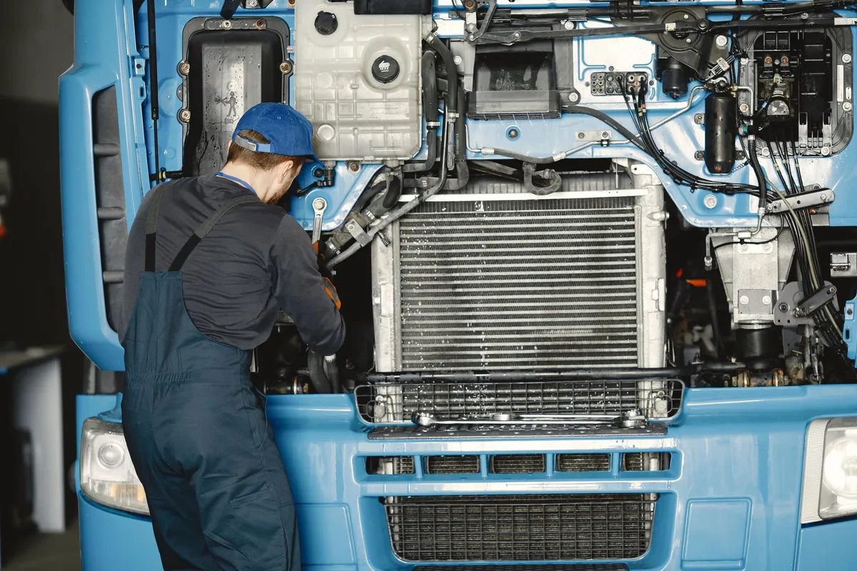Fleet maintenance workshop bay